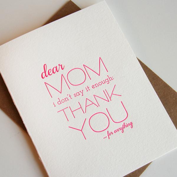 Dear Mom, Thank You Card
