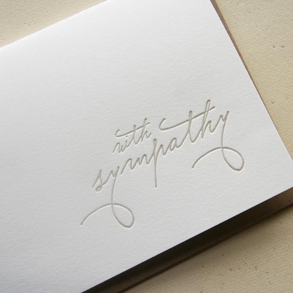 With Sympathy Card